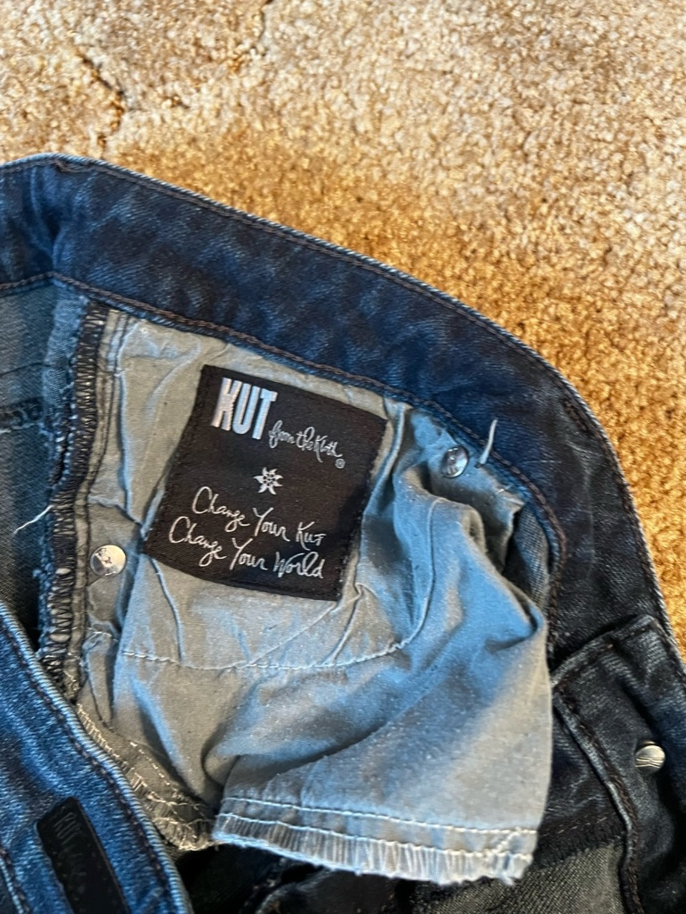 Kut from the Kloth Dark Blue Straight Leg Jeans - Picture 3 of 8